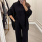 🔥 50% OFF! NEW! Women's 2-piece set – Asymmetrical sweater + wide-leg pants, relaxed fit and soft fabric, ultra comfortable 👚✨