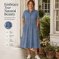 👗Women's Elegant & Casual Denim Shirt Dress – Effortless Everyday Chic ✨