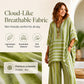 🌸Women's Loose V-Neck Striped 2-Piece Casual Set – Relaxed Oversized Fit & Effortless Style 🌿