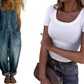 👖Women's Casual Baggy Denim Overalls with Pockets– Relaxed Style, All-Day Comfort✨