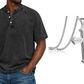 ✨Men's Casual Band Collar Short Sleeve Shirt - Comfortable, Breathable & Effortlessly Stylish
