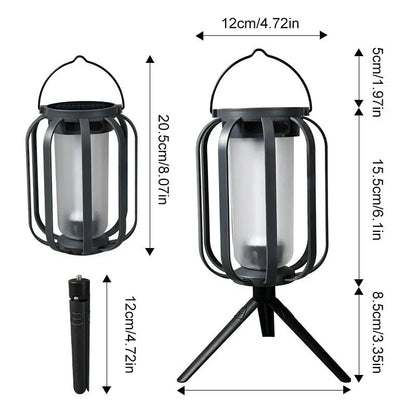 🔥Hot Sale 50% OFF🔥 Solar Lantern Outdoor Light with 4 Modes - USB Recharge Backup, Powerbank Function, Collapsible & Lightweight for Camping ⛺️