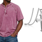 ✨Men's Casual Band Collar Short Sleeve Shirt - Comfortable, Breathable & Effortlessly Stylish