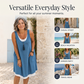 ⏰Last Day Sale 50% Off💃Women's Casual Loose Sleeveless Fake Two Piece Tank Dress