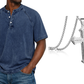 ✨Men's Casual Band Collar Short Sleeve Shirt - Comfortable, Breathable & Effortlessly Stylish