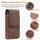 ⚡Big Discount | Waist Belt Cell Phone Pouch 📱 Multi-Pocket Leather Holster with Card Holder