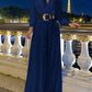 💖⚡Elegant long-sleeved blouse with V-neckline and wide sequinned jumpsuit trousers