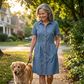 👗Women's Elegant & Casual Denim Shirt Dress – Effortless Everyday Chic ✨