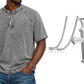 ✨Men's Casual Band Collar Short Sleeve Shirt - Comfortable, Breathable & Effortlessly Stylish