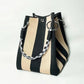 🔥LIMITED TIME SPECIAL PRICE £7.99!👜 Boho Striped Knit Women’s Bucket Handbag | Hand‑Made Autumn Casual Shoulder Bag