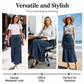 ⏳Time-Limited Special⏰Women's High‑Waist A‑Line Denim Maxi Skirt – Flattering 👗