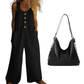🌿Women's Sleeveless Wide-Leg Jumpsuit with Pockets– Chic, Comfy & Effortless