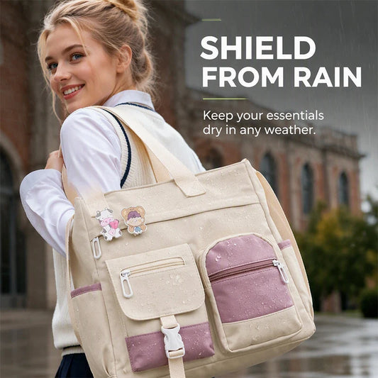 💖 Cute Girls’ Messenger Bag – Adorable Style with 2 Fun Badges