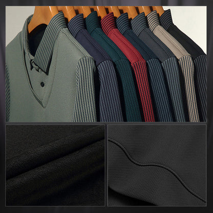 🎁 Hot Sale 49% OFF 🔥Striped Lapel Fake Two-Piece Shirt