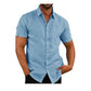 👔2023 Pop-up Shirt Men's Shirt With Solid Color Lapel And Short Sleeves– Lightweight & Breathable 🔥