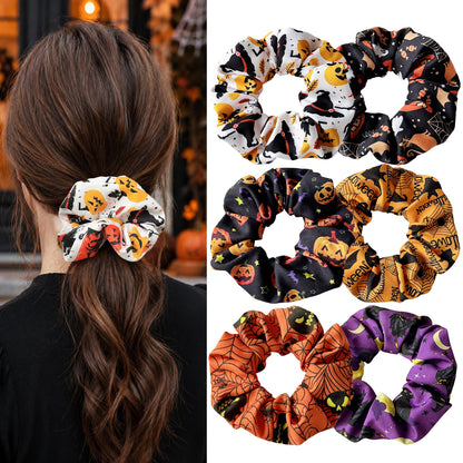 2PCS Halloween Printed Hair Tie