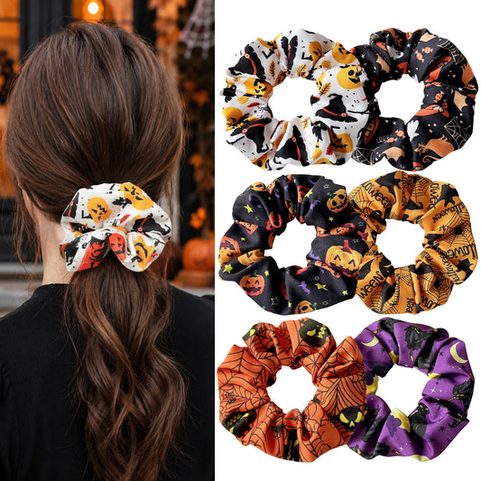 2PCS Halloween Printed Hair Tie