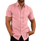 👔2023 Pop-up Shirt Men's Shirt With Solid Color Lapel And Short Sleeves– Lightweight & Breathable 🔥