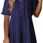 🔥🔥2026 Summer Hot Sale 49% OFF🌈Women's V Neck Ruffle Casual A-Line Flowy Swing Shift Dress