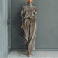 ⏳Time-Limited Special⏰Women’s Casual Warm Top & Wide Leg Pants 2-Piece Set