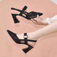 🎁Hot Sale ⏳Pointy Toe Ankle Strap Rhinestone Sandals