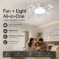🌀50% OFF NOW! 💡Foldable Socket Ceiling Fan Light with Remote, Energy-Saving Cooling & Lighting for Bedroom & Home