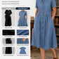 👗Women's Elegant & Casual Denim Shirt Dress – Effortless Everyday Chic ✨