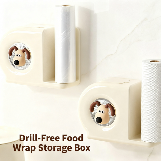2-in-1 Drill-Free Food Wrap Storage Box