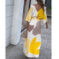 Women's V-Neck High-Waisted Dress