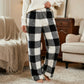 Vintage Plaid Elastic Straight Loose Thick Warm Casual Pants🚛Free Shiping