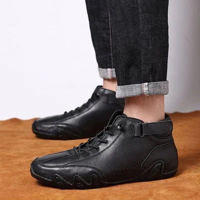 🔥Italian Handmade Suede Velcro High Boots – Timeless Style Meets Everyday Comfort