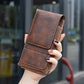 ⚡Big Discount | Waist Belt Cell Phone Pouch 📱 Multi-Pocket Leather Holster with Card Holder