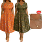 ⏳LAST DAY SALE 🌿Women's V-Neck Floral Print Dress With Twist Waist – Elegant, Flattering & Effortlessly Chic ✨