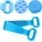 🧼Silicone Back Scrubber for Bath, Double-Sided Body Exfoliating Bath Brush with Soft Silicone Bristles