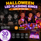 🔥🎃Spooky Season Hot Sale 50% OFF ‼️✨LED Light Halloween Glowing Ring 💍| Flashing Light‑Up Party Favor for Halloween Night👻