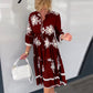 🔥Last Day 50% OFF🔥2025 New Elegant Fashion Printed 3/4 Sleeves Dress
