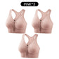 Women's Front Zipper Shockproof Support Sports Bra