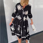 🔥Last Day 50% OFF🔥2025 New Elegant Fashion Printed 3/4 Sleeves Dress