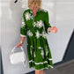 🔥Last Day 50% OFF🔥2025 New Elegant Fashion Printed 3/4 Sleeves Dress