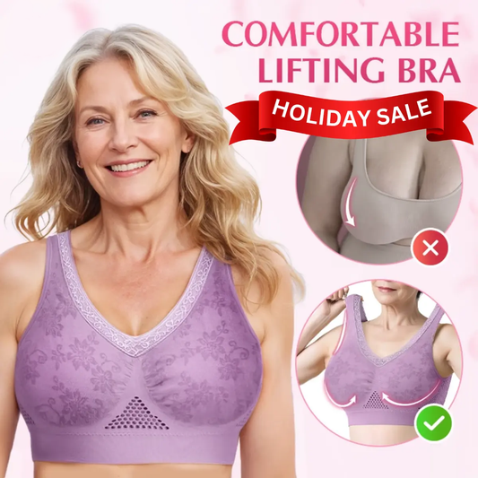 High Support Wireless Lace Bra For Women