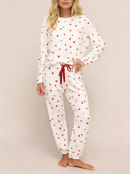 Women's Valentine's Day Heart Loungewear Two-piece Set (Buy 2 Free Shipping)