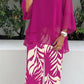 📢📢50% OFF !! ⏰Wemon's Elegant Flowy Top & Printed Pants Set