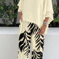 📢📢50% OFF !! ⏰Wemon's Elegant Flowy Top & Printed Pants Set