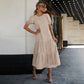 Women's Fashionable Print Ruffle Sleeve Dress