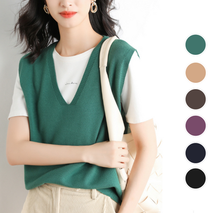 🍁Hot Sale 49% off🍁Women's Ultra-Soft V-Neck Knit Vest