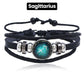 🔥Hot Sales - 49% OFF🔥Luminous 12 Constellations Bead Leather Woven Bracelet - Great Gift
