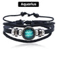 🔥Hot Sales - 49% OFF🔥Luminous 12 Constellations Bead Leather Woven Bracelet - Great Gift