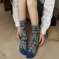 Buy 2 get 2 free  🎉✨Women‘s Vintage Embroidered Floral Socks