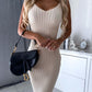 🌷💝Last Day Sale 50%OFF - 👗Knit Pullover Sweater and Cami Dress Set