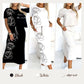 💕Women's casual two-piece floral T-shirt and mid-length skirt set